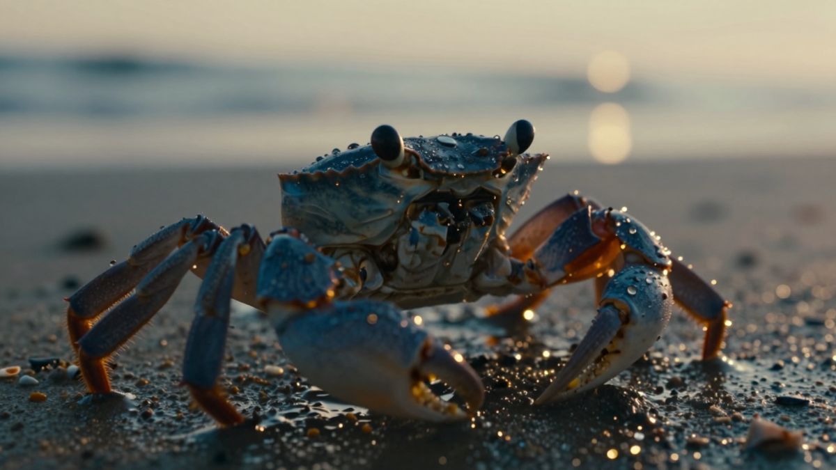 crab in the sealine