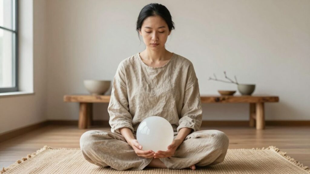 woman with a crystall ball