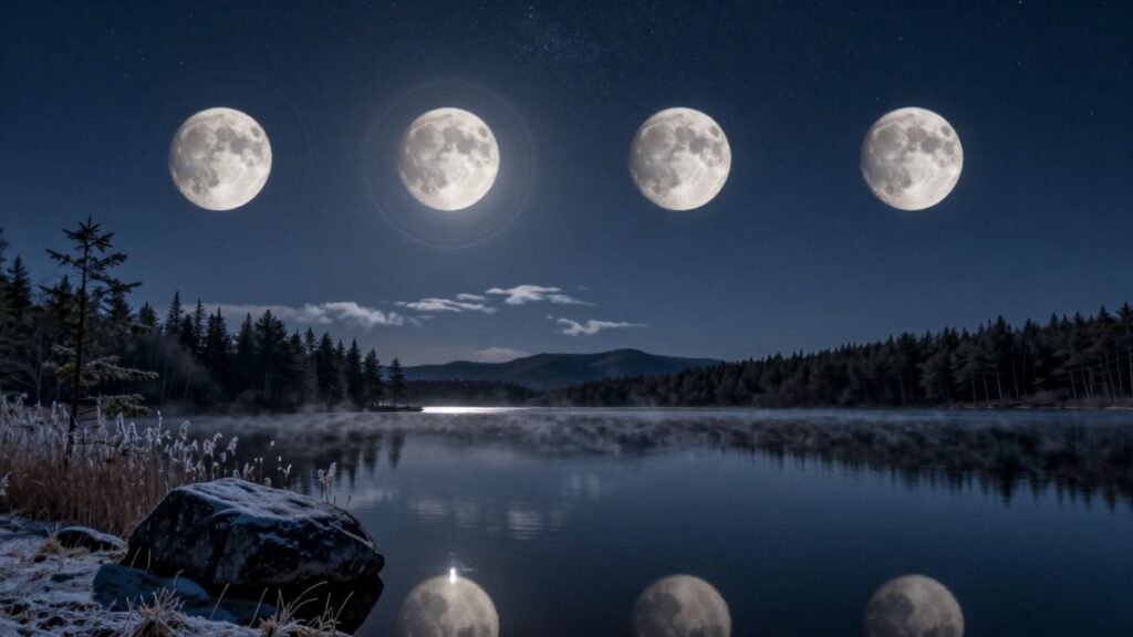 multiple full moons in the sky