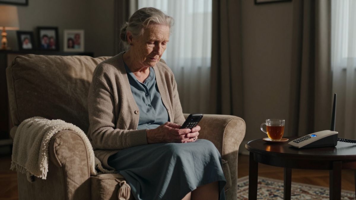 woman waiting for a call